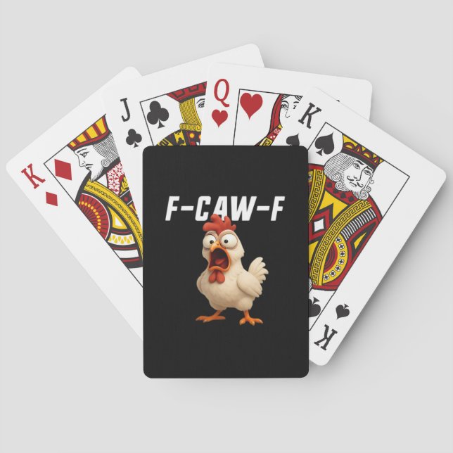 F-Caw-F Chicken Funny Chicken F-Caw-F Gear Creativ Spielkarten (Rückseite)