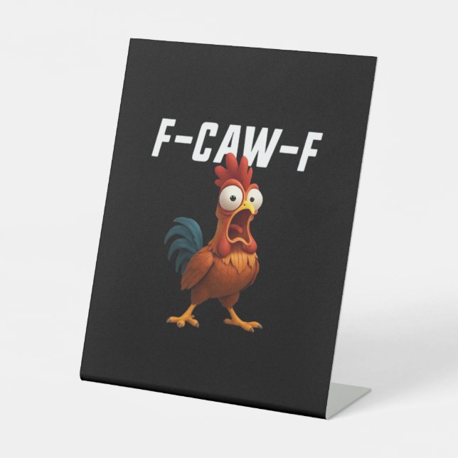 F-Caw-F Chicken Funny Chicken F-Caw-F Gear Retro C Sockelschild (Vorderseite)