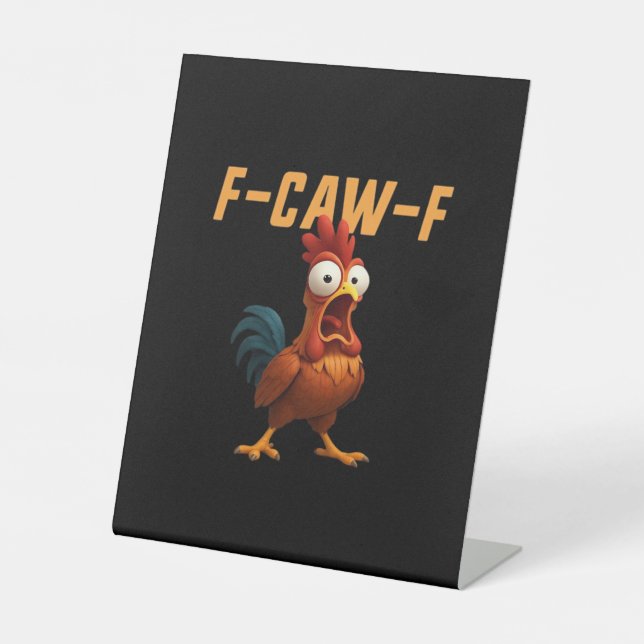 F-Caw-F Chicken Funny Chicken F-Caw-F Gear Retro G Sockelschild (Vorderseite)
