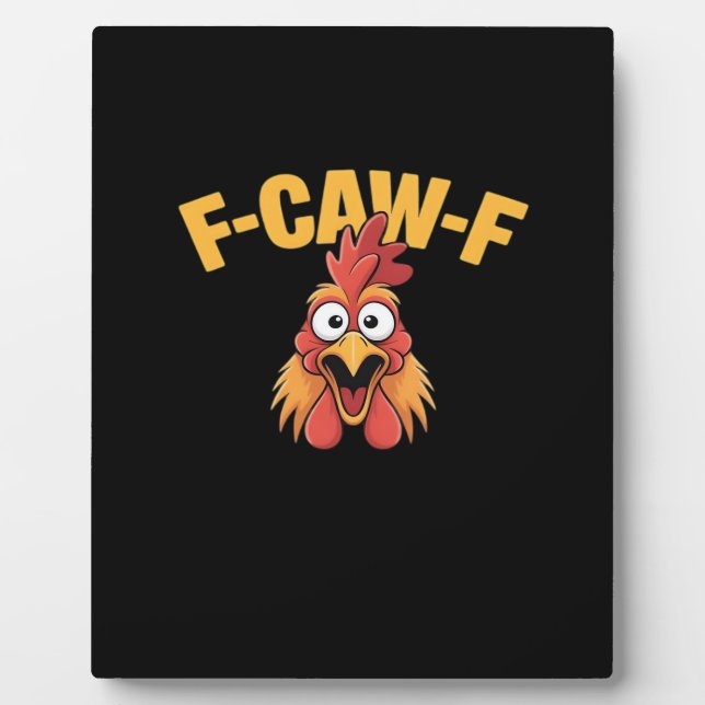 F-Caw-F Chicken Funny Chicken Trendy Casual Fotoplatte (Vorderseite)