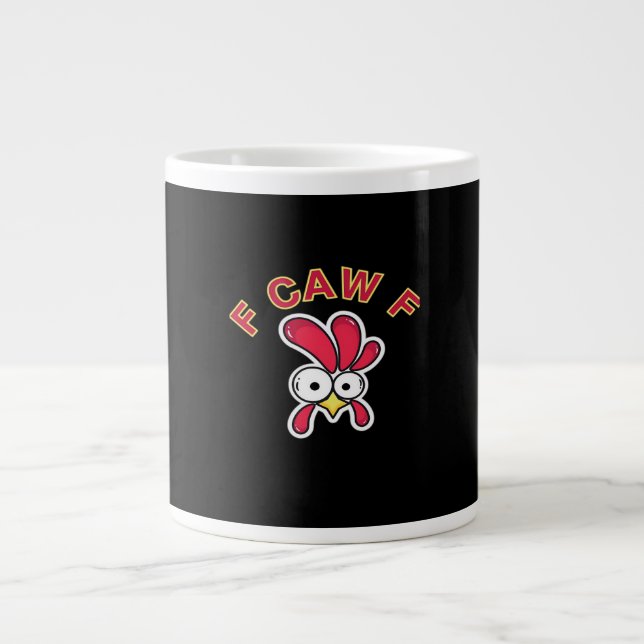 F-Caw-F Chicken Funny Jumbo-Tasse (Vorderseite)