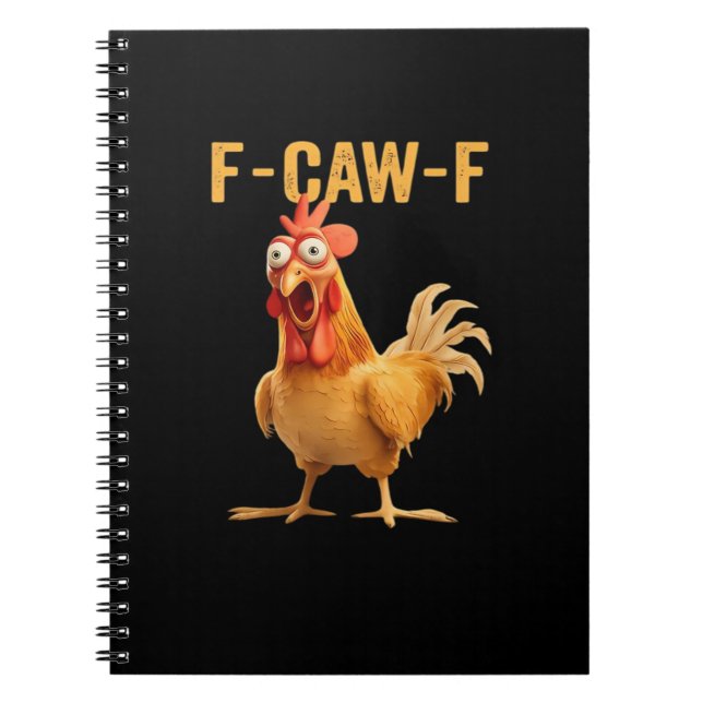 F-Caw-F-Chicken Funny Trendy Notizblock (Vorderseite)