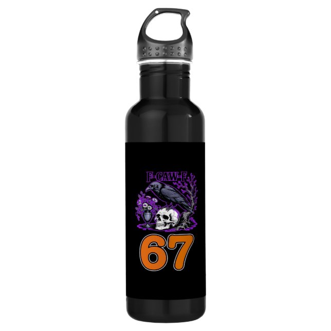 F-Caw-F Chicken Halloween Classic Funny Trendy Edelstahlflasche (Vorderseite)