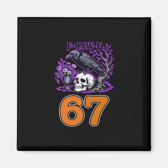 F-Caw-F Chicken Halloween Classic Funny Trendy Magnet (Vorne)