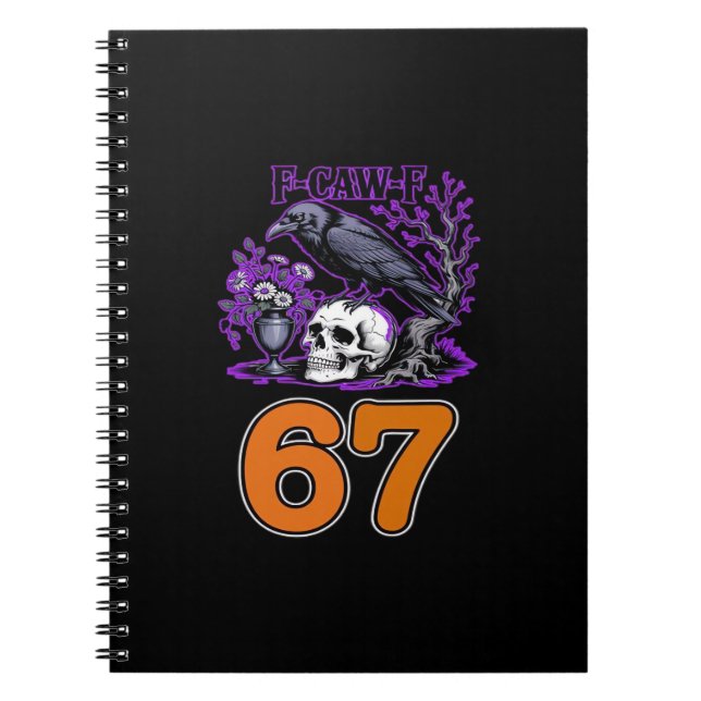 F-Caw-F Chicken Halloween Classic Funny Trendy Notizblock (Vorderseite)
