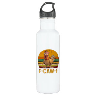 F-Caw-F Chicken Humor Essential Minimal Clean Edelstahlflasche