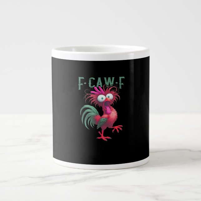 F-Caw-F Chicken Minimal Clean Jumbo-Tasse (Vorderseite)