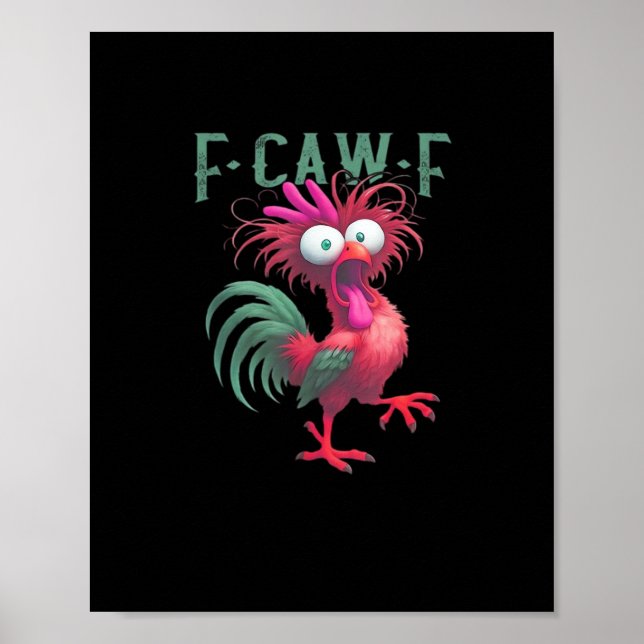 F-Caw-F Chicken Minimal Clean Poster (Vorne)