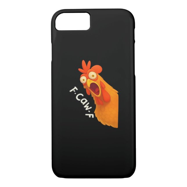 F-Caw-F Chicken Retro Classic Case-Mate iPhone Hülle (Rückseite)