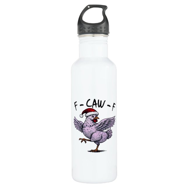 F-Caw-F Chicken Retro Classic Edelstahlflasche (Vorderseite)