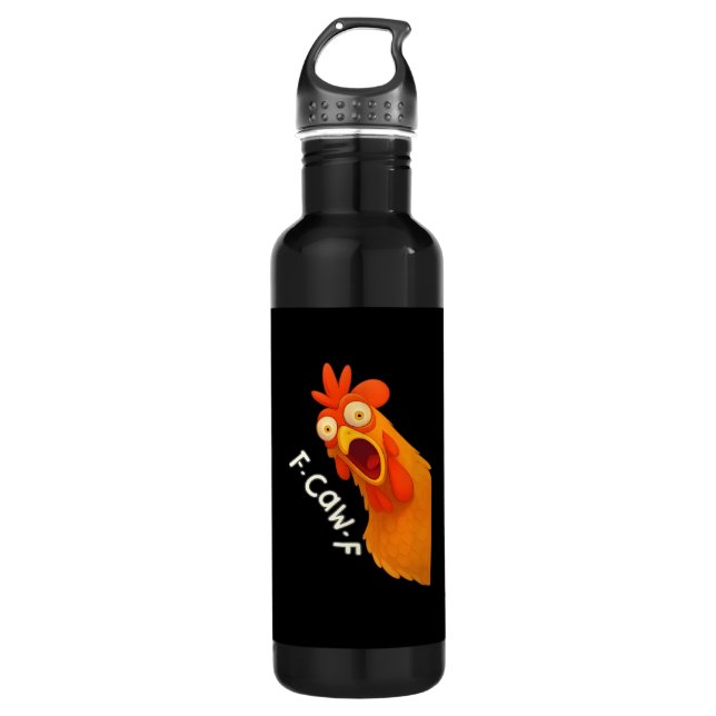 F-Caw-F Chicken Retro Classic Edelstahlflasche (Vorderseite)