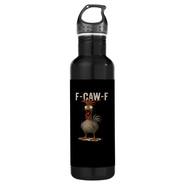 F-Caw-F Chicken Retro Classic Edelstahlflasche (Vorderseite)