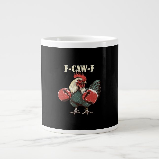 F-Caw-F Chicken Retro Classic Jumbo-Tasse (Vorderseite)