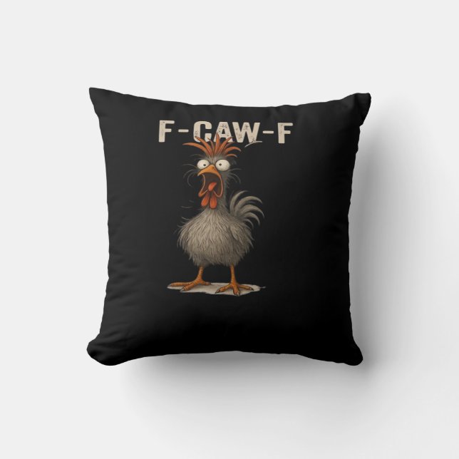 F-Caw-F Chicken Retro Classic Kissen (Vorderseite)