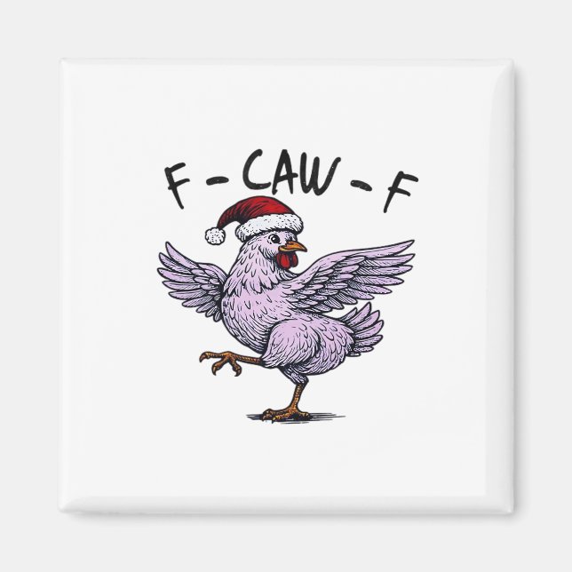 F-Caw-F Chicken Retro Classic Magnet (Vorne)