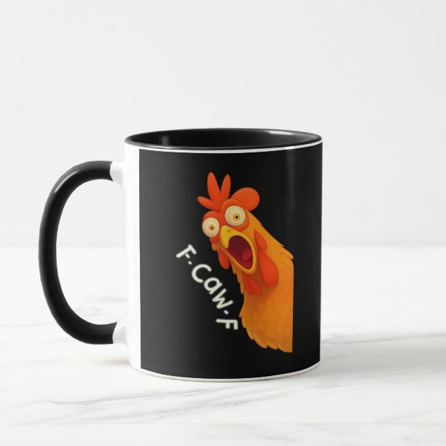 F-Caw-F Chicken Retro Classic Tasse (Links)
