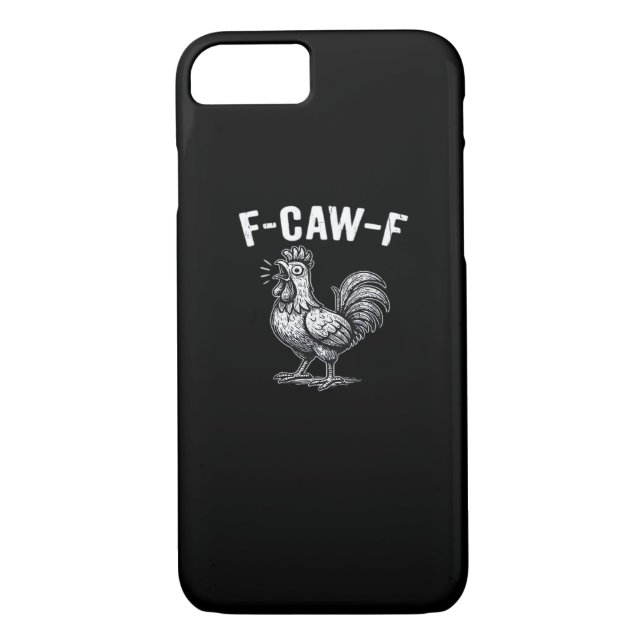 F-Caw-F Chicken Retro Graphic Case-Mate iPhone Hülle (Rückseite)
