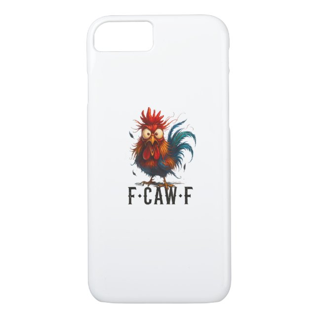 F-Caw-F Chicken Rooster Funny Meme Case-Mate iPhone Hülle (Rückseite)