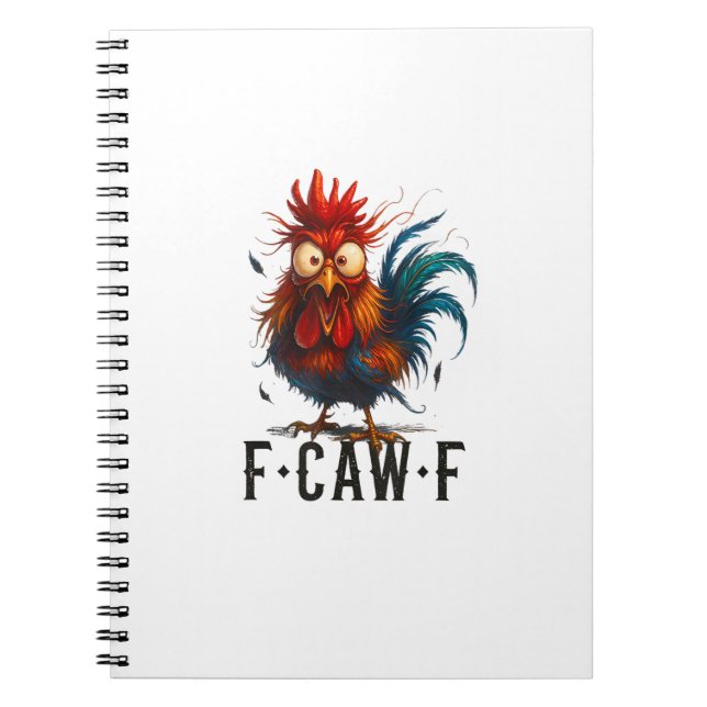 F-Caw-F Chicken Rooster Funny Meme Notizblock (Vorderseite)