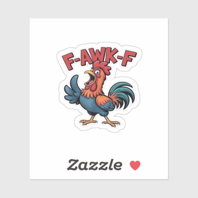 F-Caw-F Classic Cool Unique Aufkleber (Blatt)