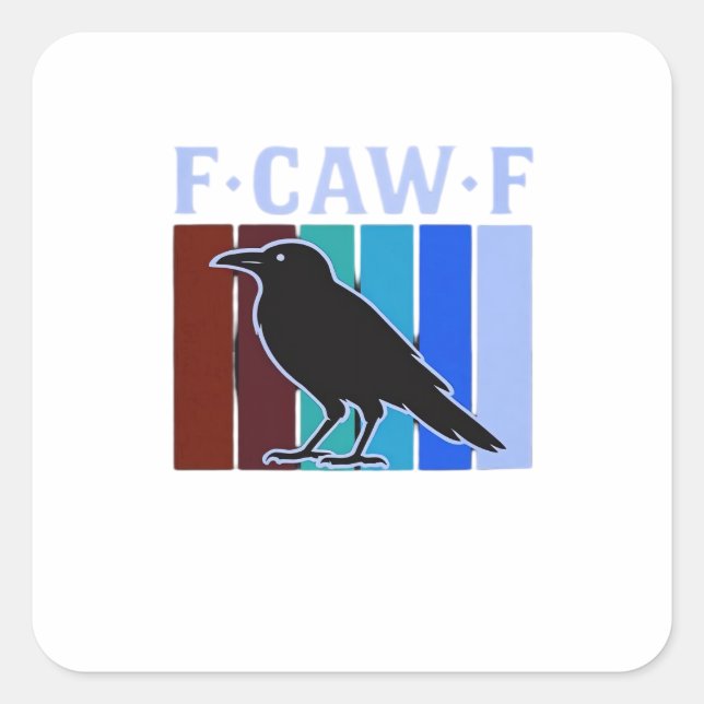 F-Caw-F Classic Creative Graphic Quadratischer Aufkleber (Vorderseite)