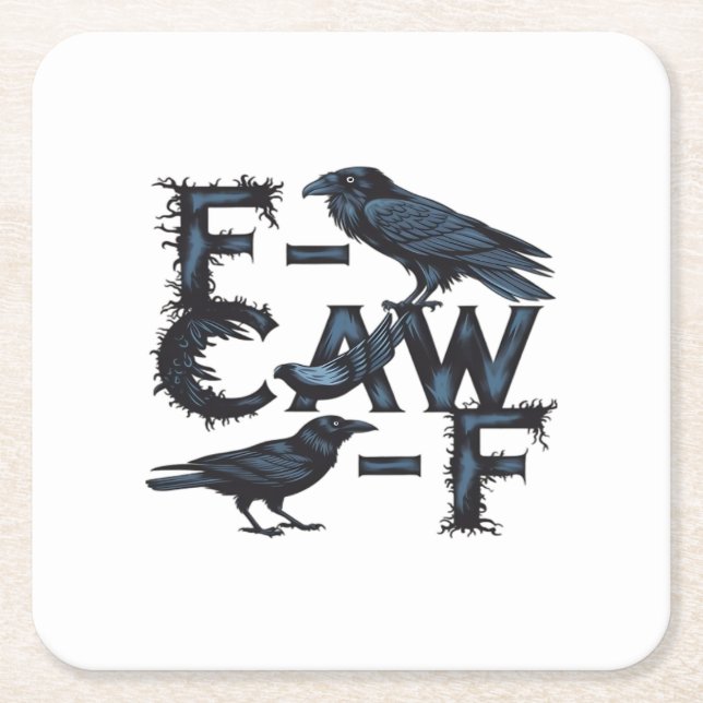 F-Caw-F Classic Creative Style Rechteckiger Pappuntersetzer (Vorderseite)