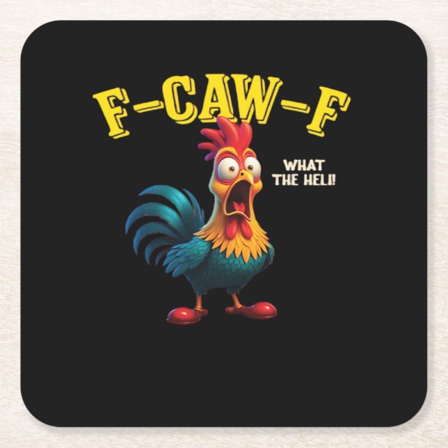 F Caw F Classic Design  Rechteckiger Pappuntersetzer (Vorderseite)