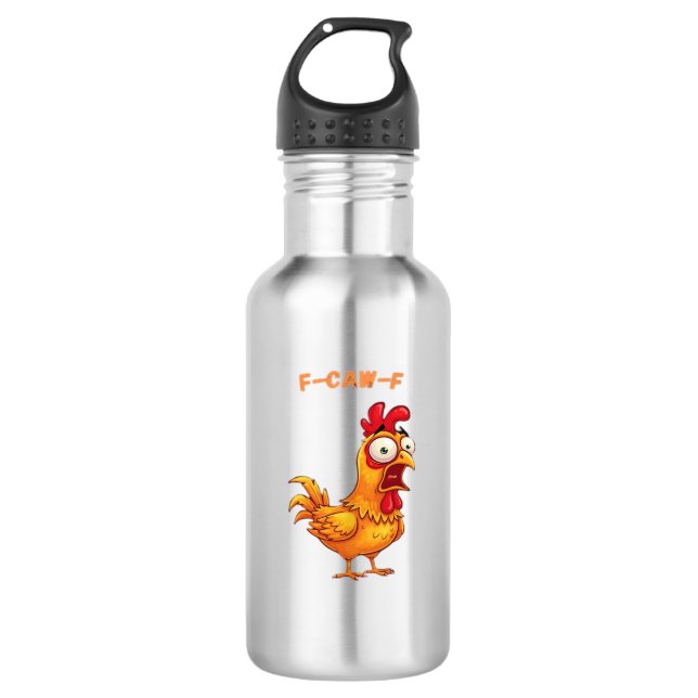 F-Caw-F Classic Funny Quote Edelstahlflasche (Vorderseite)