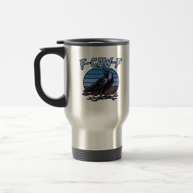 F-Caw-F Classic Funny Retro Reisebecher (Links)