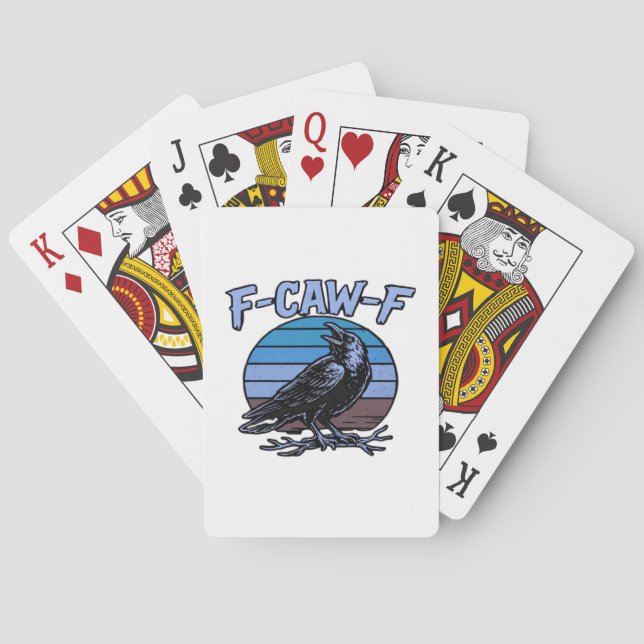 F-Caw-F Classic Funny Retro Spielkarten (Rückseite)