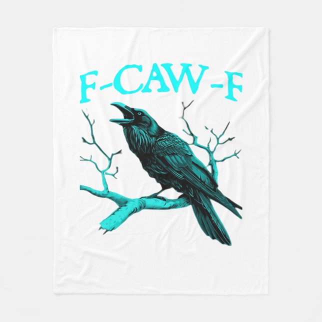 F-Caw-F Classic Funny Trendy Fleecedecke (Vorderseite)