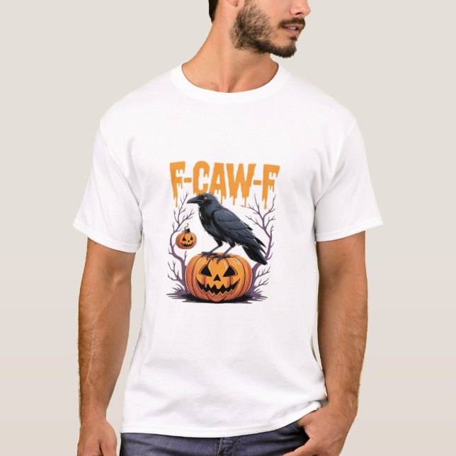 F-Caw-F Classic Halloween Raven Pumpkin Tee - Spoo (Vorderseite)