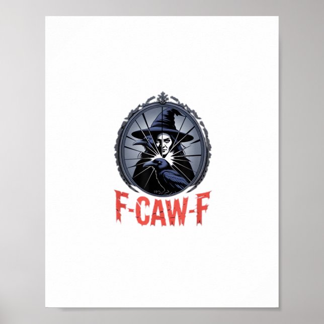 F-Caw-F Classic Retro Graphic Poster (Vorne)