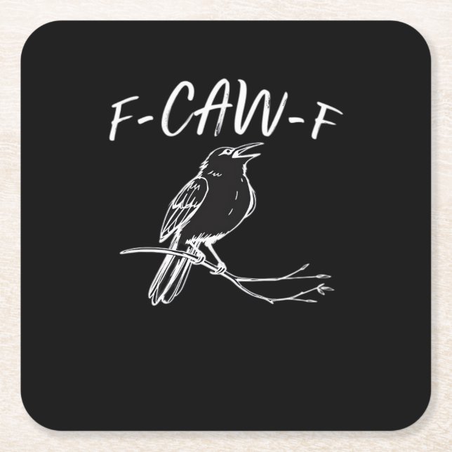 F-Caw-F Classic Retro Style Rechteckiger Pappuntersetzer (Vorderseite)