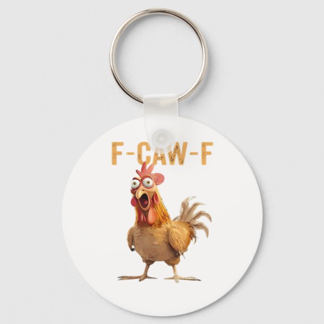 F-Caw-F Classic Retro Style Schlüsselanhänger (Vorderseite)