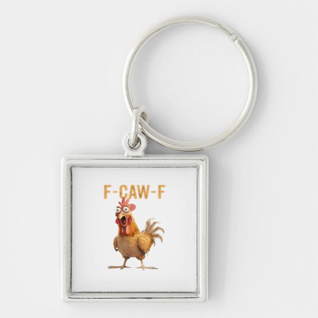 F-Caw-F Classic Retro Style Schlüsselanhänger (Vorne)