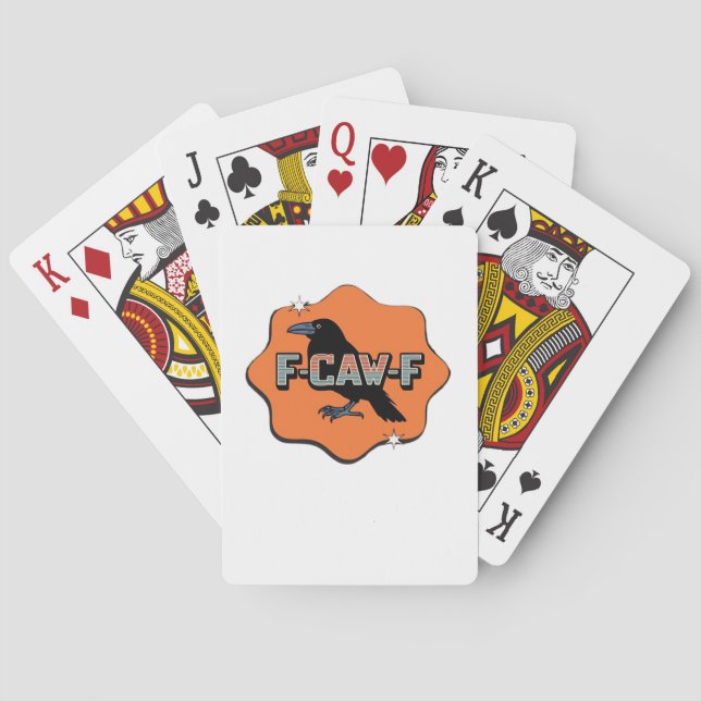 F Caw F Classic Trendy Casual Style Spielkarten (Rückseite)