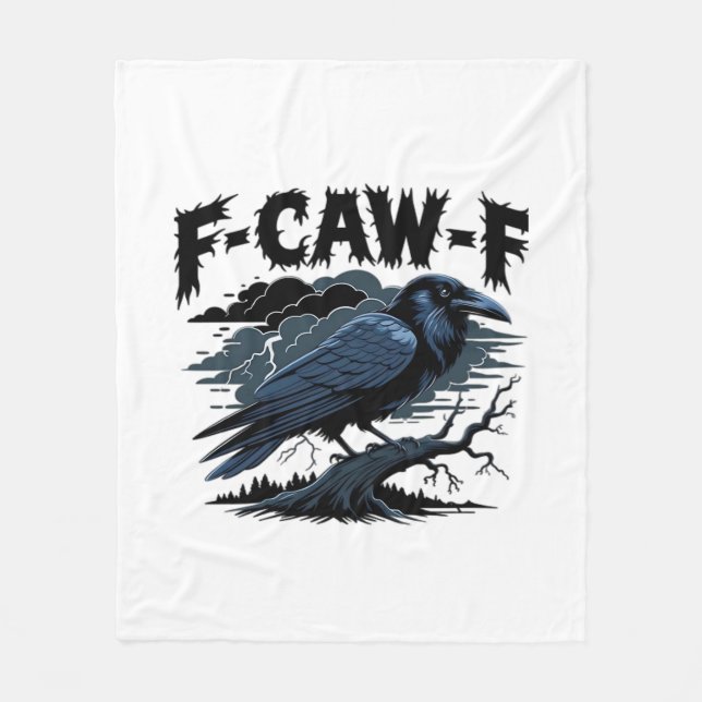 F-Caw-F Classic Vintage Graphic Fleecedecke (Vorderseite)