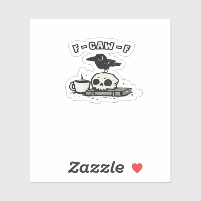 F Caw F Cool Unique Look Aufkleber (Blatt)