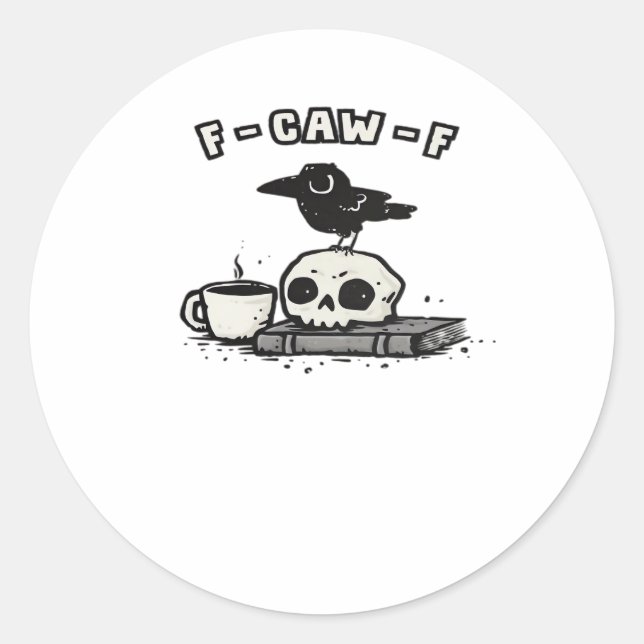 F Caw F Cool Unique Look Runder Aufkleber (Vorderseite)