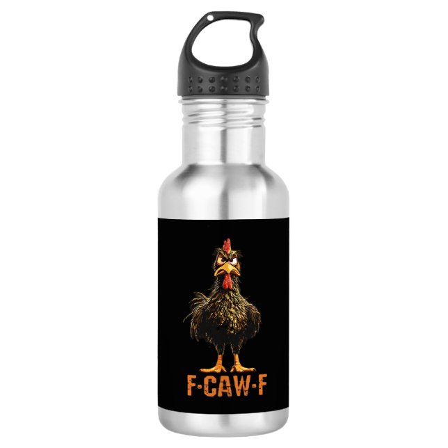 F-Caw-F Creative Casual Edelstahlflasche (Vorderseite)