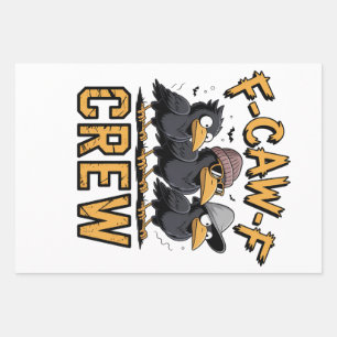 F-Caw-F Crew Funny Matching Cousins Outfit Geschenkpapier Set