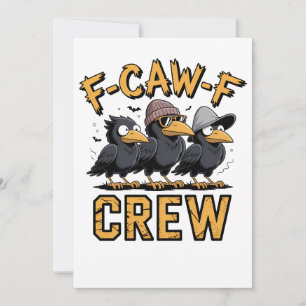 F-Caw-F Crew Funny Matching Cousins Outfit Karte