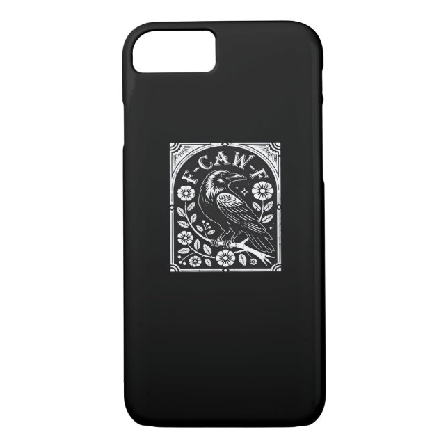 F-Caw-F Crow Aesthetic Casual Case-Mate iPhone Hülle (Rückseite)