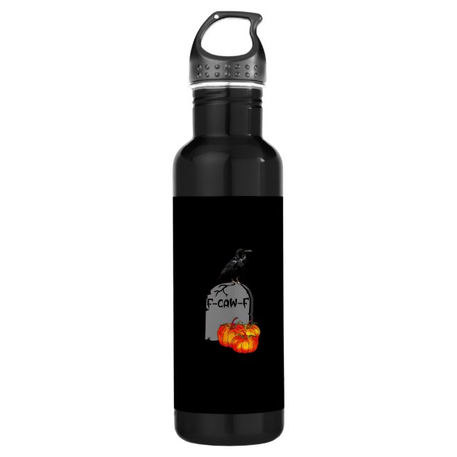 F-Caw-F Crow Classic Retro Cool Edelstahlflasche (Vorderseite)
