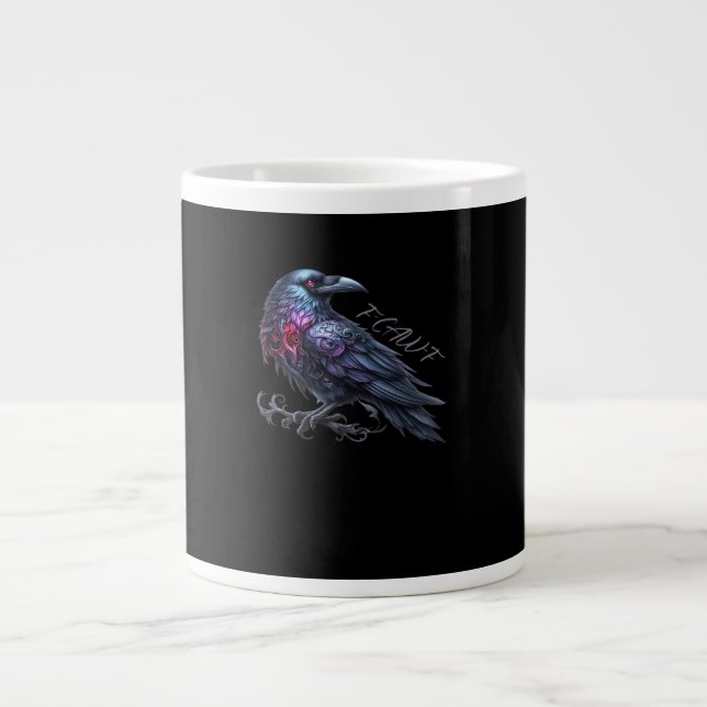 F-Caw-F Crow Classic Retro Style Jumbo-Tasse (Vorderseite)
