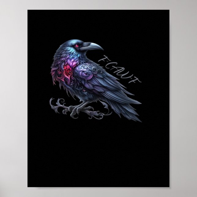 F-Caw-F Crow Classic Retro Style Poster (Vorne)