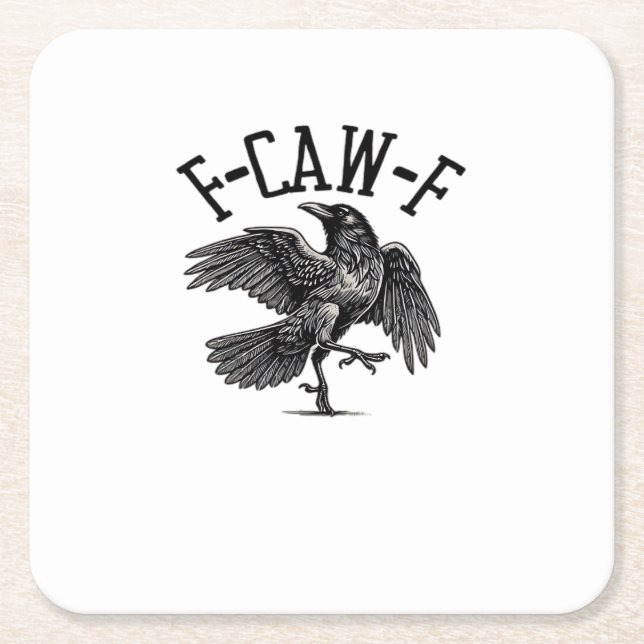 F Caw F Crow Creative Casual Rechteckiger Pappuntersetzer (Vorderseite)