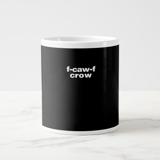 F-Caw-F Crow Funny Crow Retro Classic Jumbo-Tasse (Vorderseite)