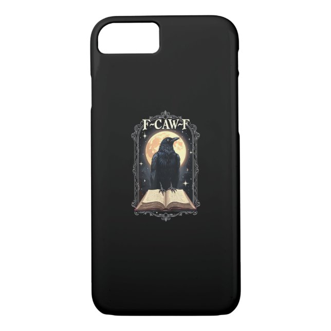 F-Caw-F Crow Funny Halloween Raven Moon Case-Mate iPhone Hülle (Rückseite)
